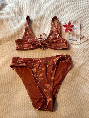 Billabong brown floral bikini